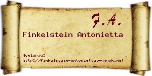 Finkelstein Antonietta névjegykártya