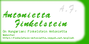 antonietta finkelstein business card